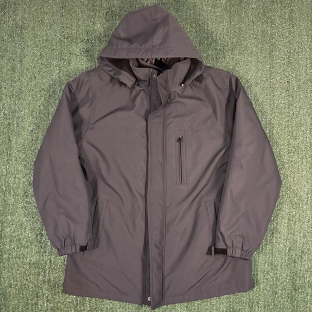 Weatherproof Men's Ultra Tech Removable Fleece Lined Hood Jacket (LARGE, GRAY)‎